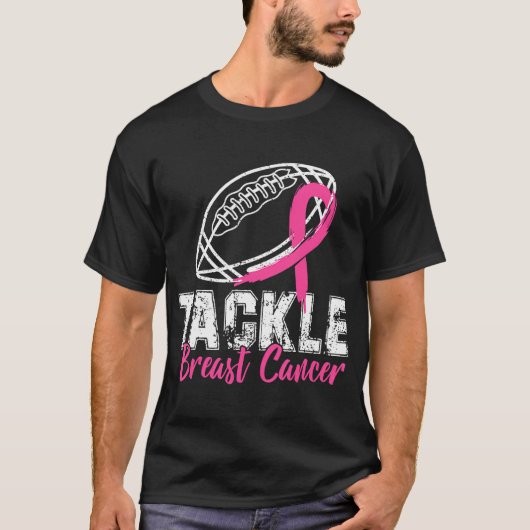 Football voor borstkanker overleving t-shirt (Voorkant)