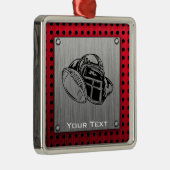 Football voor geborsteld metaal metalen ornament (Rechts)