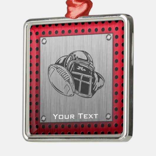 Football voor geborsteld metaal metalen ornament (Links)