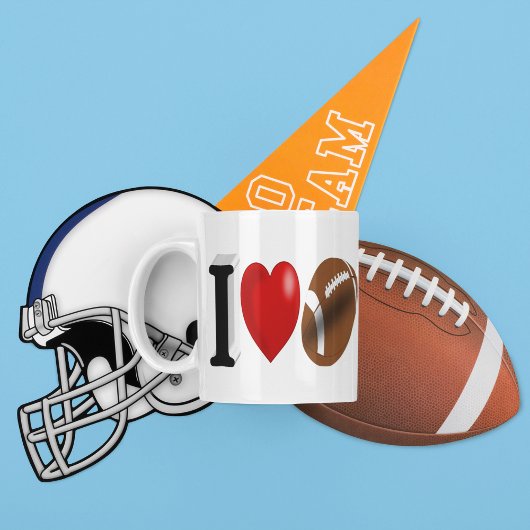 Football voor halve tekst Koffiekoffie Mok