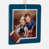 Football voor jongens Keramisch Ornament met foto' (Rechts)