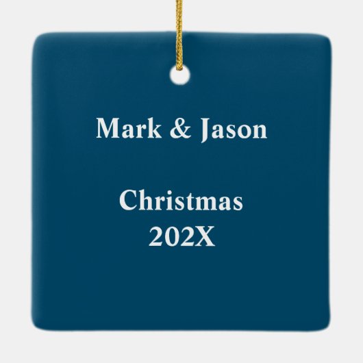 Football voor jongens Keramisch Ornament met foto' (Achterkant)