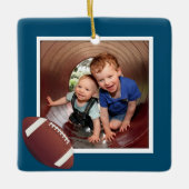 Football voor jongens Keramisch Ornament met foto' (Voorkant)