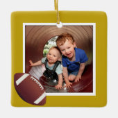 Football voor jongens Keramisch Ornament met foto' (Voorkant)