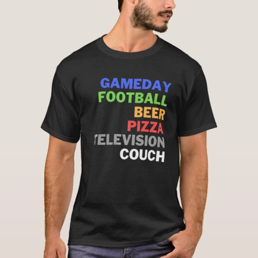 Football voor minimalistische gamedag t-shirt (Voorkant)