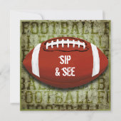 Football voor paren Sp. & zie Groene Grunge Kaart (Voorkant)