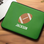 Football voor persoonlijke Kinderen Laptop Sleeve<br><div class="desc">Football Fan Personalized Kinder design.</div>