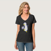 Football voor pinguïnspeling t-shirt (Voorkant volledig)