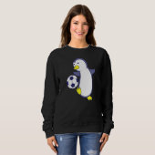 Football voor pinguïnspeling trui (Voorkant volledig)