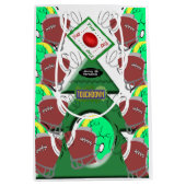 Football voor prettige kerstcadeautjes medium cadeauzakje (Voorkant)