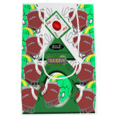 Football voor prettige kerstcadeautjes medium cadeauzakje (Achterkant)