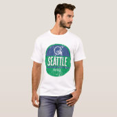 Football voor seattle retro t-shirt (Voorkant volledig)