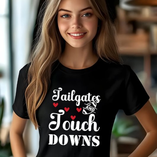 Football voor tapijten en touchdowns t-shirt