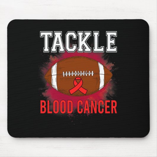 Football Voorlichting over bloedkanker Mannen Vrou Muismat (Voorkant)