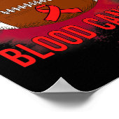 Football Voorlichting over bloedkanker Mannen Vrou Poster (Hoek)