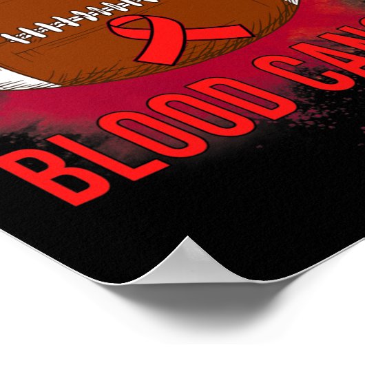 Football Voorlichting over bloedkanker Mannen Vrou Poster (Hoek)