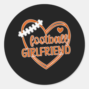 Football Vriendin hart Vriendin van een Ronde Sticker