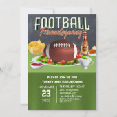 Football Vriendsgiving Dinner Invitation Kaart (Voorkant)