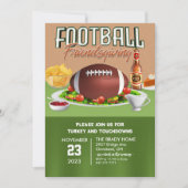 Football Vriendsgiving Dinner Invitation Kaart (Voorkant)