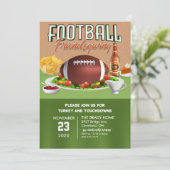 Football Vriendsgiving Dinner Invitation Kaart (Staand voorkant)
