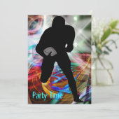 Football vrijdaglicht uitnodigen kaart (Staand voorkant)