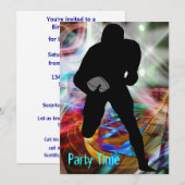 Football vrijdaglicht uitnodigen kaart (Voorkant / Achterkant)