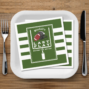 Football vrijgezellenfeest laatste spel voor grote servet