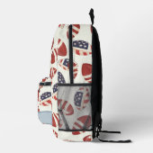 Football VS vlag Beige Kinder Terug naar school Bedrukte Rugzak (Rechts)