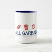 Football vuilnistijd 18 oz. KoffieMok Mok (Midden)