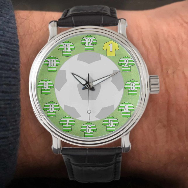 Football Watch - met Groene Hoops op Shirten Horloge (Creator heeft geüpload)
