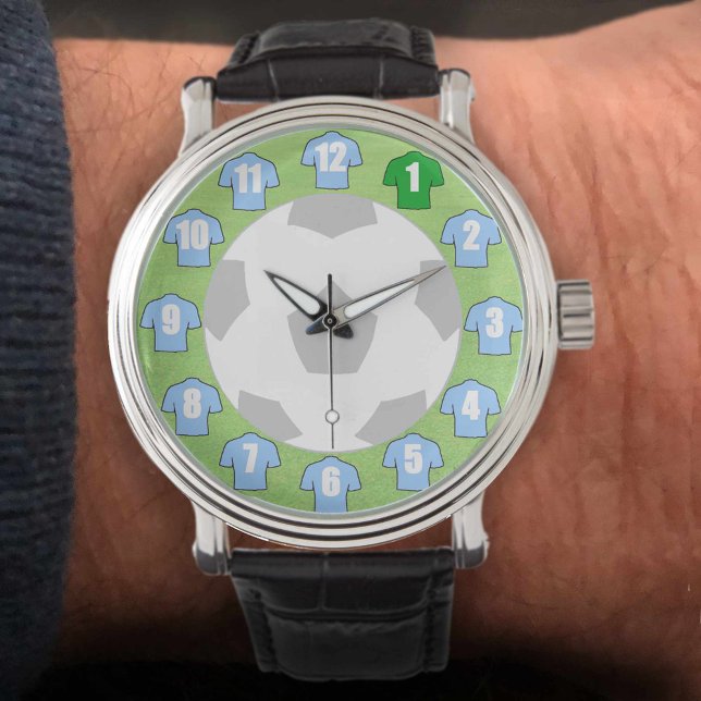 Football Watch - met Sky Blue Shirten Horloge (Creator heeft geüpload)