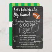 Football Watch Party - Big Game Kaart (Voorkant / Achterkant)
