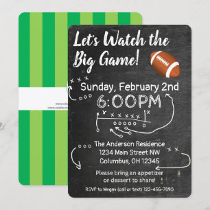 Football Watch Party - Big Game Kaart