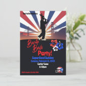 Football Watch Party Invitation Kaart (Staand voorkant)