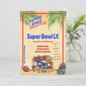 Football Watch Party Invitation Kaart (Staand voorkant)