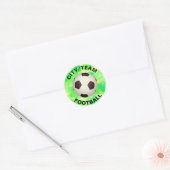  Football Waterverf Achtergrond Ronde Sticker (Envelop)