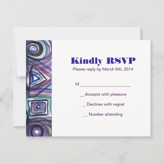 FOOTBALL WATERVERF Bar Mitzvah Reply Card RSVP Kaartje (Voorkant)