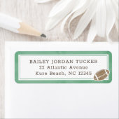 Football Waterverf Green Return-adres Etiket (Insitu)