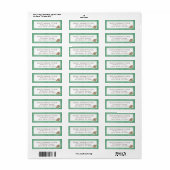 Football Waterverf Green Return-adres Etiket (Full Sheet)