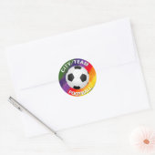  Football Waterverf Rainbow Ronde Sticker (Envelop)