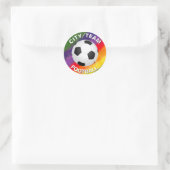 Football Waterverf Rainbow Ronde Sticker (Tas)