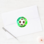  Football Waterverf Ronde Sticker (Envelop)