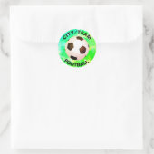  Football Waterverf Ronde Sticker (Tas)