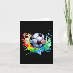 Football Waterverf Voetbal Artsy Splash Playe Kaart
