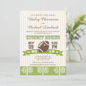 FOOTBALL WEDING KAART (Staand voorkant)