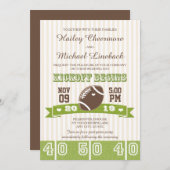 FOOTBALL WEDING KAART (Voorkant / Achterkant)