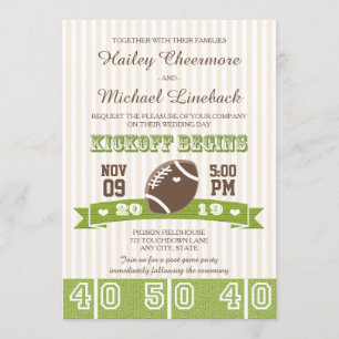 FOOTBALL WEDING KAART