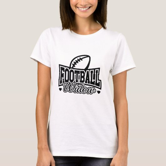 Football weduwe t-shirt (Voorkant)