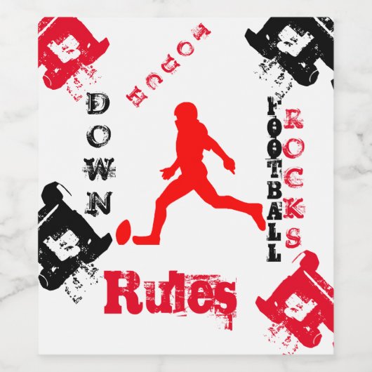 FOOTBALL WIJN ETIKET (Enkel label)