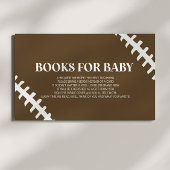 Football Wit Bruin Baby shower Boeken voor Baby Informatiekaartje